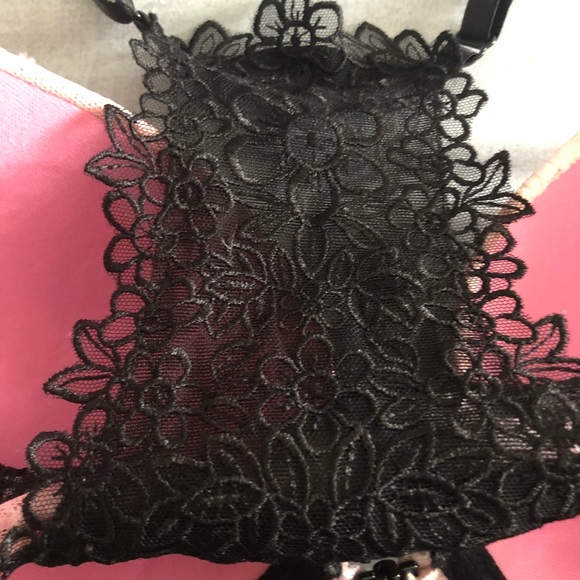 Lace Back Racerback Bra (PINK) - Picture 4 of 5